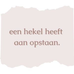 een hekel heeft aan opstaan