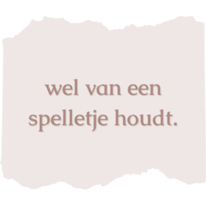 wel van een spelletje houdt